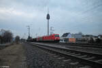 185 288-8 mit einem gemischten Güterzug in Nürnberg Hohe Marta.30.01.24