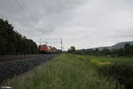 185 239-1 mit einem gemischten Güterzug bei Thüngersheim. 18.05.24