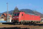 Am 29 Dezember 2024 macht DB Cargo 185 148 Pause in Hausach.