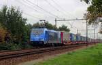 Mit ein voller Rzepin-Shuttle KLV dönnert am 14 Oktober 2020 LTE 186 942 durch Wijchen. Mit ein voller Rzepin-Shuttle KLV dönnert am 14 Oktober 2020 LTE 186 942 durch Wijchen.