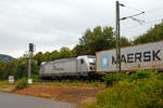   Leider nur im Nachschuss: Die RheinCargo 187 079-9 (91 80 6187 079-9 D-RHC) fährt am 03.08.2020 mit einem KLV-Zug durch Bad Honnef in Richtung Norden.