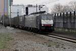Am 24 Jänner 2021 durchfahrt SBBCI 189 91 mit der GTS COntainerzug Tilburg auf den Weg nach Rotterdammer Hafenrevier. Vier Stünden später komt es in beinahe die ganze Niederlande zum heftigen Krawallen wegen ein wegen COVID-19 notwendig gewordener Abendsperre.