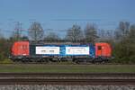 Ohne Lokfühewre: DBC 193 347 'ATO' verlasst am 1 April 2026 (kein Witz!) Valburg CUP auf einer automatischer Testfahrt nach Meteren.