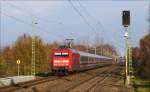 101 066 mit IC in Richtung Süden am 22.11.14 in Westbevern