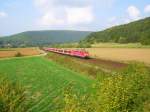 111er Doppelpack mir RE nach Wrzburg am 20.09.09 bei Harrbach  