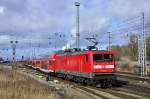 112 182 mit einer  Twindexx-Dosto  Probefahrt in Rostock-Seehafen am 26.02.2016.