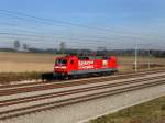 Die 120 501 bei einer LZB Messfahrt am 29.10.2011 unterwegs bei Hattenhofen.