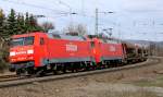 152 067 und 152 059 mit Gterzug nach Fulda Gbf am 02.04.12 bei Fulda