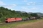 152 144 und 152 109 mit Gterzug am 12.08.12 bei Harrbach 