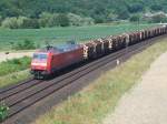 152 031-1 mit Gterzug am 5 Juli 09 bei Harrbach