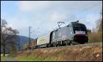 182 512 von TX Logistik mit Güterzug am 18.01.15 bei Harrbach