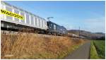 182 512 der TX Logistik mit Güterzug am 18.01.15 bei Karlstadt