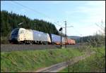 183 705 der WLC mit Containerzug am 18.04.13 bei Hermannspiegel