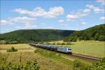 185 684 der Rurtalbahn am 12.08.12 in der Nhe von Harrbach