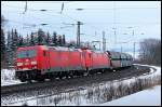 185 391 und 185 317 mit PKP Kohlezug am 24.02.13 in Gtzenhof