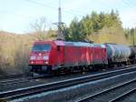 185 358-9 mit Gterzug in Jossa am 03.03.10