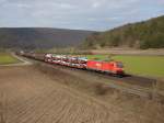 185 187-2 mit Gterzug am 19.03.10 bei Harrbach