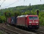 185 371-2 mit Gterzug am 10.06.10 in Jossa  