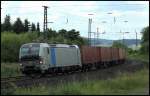 193 805 der EVB mit Containerzug am 22.06.13 in Gtzenhof