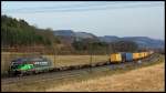 193 209 ELL/SBB mit Containerzug am 08.03.15 bei Harrbach