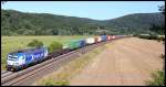 193 842 mit Containerzug am 05.08.15 bei Harrbach