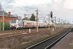 Vectron Lokomotion-Zebra 193 772-1  Viola  mit dem AKE Rheingold von Dresden Hbf über Leipzig und Berlin nach Koblenz Hbf in Großwudicke.