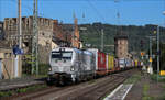 TX Logistik 193 997 mit KLV in Richtung Süden am 06.08.2024 in Oberwesel