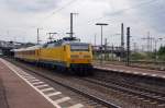 DB: Der Messzug mit der 120 160-7 anlsslich der Bahnhofsdurchfahrt Weil am Rhein, aufgenommen am 23.