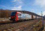 Die an die SBB Cargo International AG vermietete Vectron 193 463-7  Duisburg  (91 80 6193 463-7 D-SIEAG) der LokRoll AG (eingestellt bei Siemens Mobility, München) fährt am 20.03.2021, mit