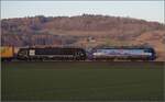 193 522 LBBW/SBBCI und 189 995 MRCE/SBBCI in Hendschiken. Januar 2022.