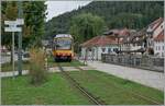 Der von Pforzheim kommende AVG 450 894 zwischen Bad Wildbad Bf und Bad Wildbad Uhlandplatz.