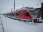 Im verschneiten Bahnhof Bergen/Rgen ging es am 30.Januar 2010 fr 429 030 nicht mehr weiter.