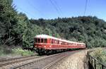 ET 25 015b auf dem Mühltalfelsendamm der Geislinger Steige am 15.07.1990.