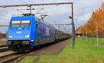RDC/RAG 101 031-3, REV/LD X/20.04.17; Verl/LD X/20.04.24 mit SJ Nachtzug im Bhf Pattburh/DK 05.11.2023