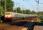 103 113-7 bei ihrer einzigen Fahrt mit dem IC 2410/17 kommt hier als Lr 2410 von Neumünster nach Flensburg durch Schleswig gefahren(überarbeitete Version)25.05.2012