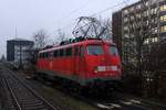 DB Fernverkehr E10 448/6115 448-3(REV/LD X/05.08.13) abgestellt im Bhf Neumünster.