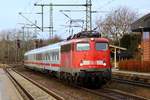 DB E10 493/ 110 493-4 mit Ersatz IC Schleswig 08.01.2012 II