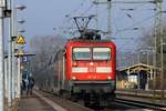 Der gleiche zug nochmal nur diesmal vom Bahnsteig aus....Schleswig 13.02.2017