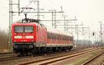 DB 112 151-5 als Schublok einer Regionalbahn nach Flensburg aufgenommen in Jübek.