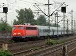 113 267-9 mit dem DPF 18XX bestehend aus 12 Militärwagen auf dem Weg nach Hamburg-Altona zum Schlager-Move.