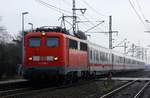 DB E10 198/6115 198-4 mit LPF 77644 bei der Durchfahrt in Jübek.