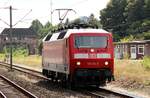 DB 120 124-3(Bereitstellung als Zuglok für IC 1981), Flensburg Bhf, 31.08.2012