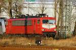 LEG 155 078-9 genießt hier die Mittagssonne am Abstellplatz Hamburg Hohe Schaar.