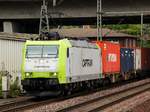 AngelTrains/Captrain 185 542-8 mit Containerzug, HH-Harburg, 07.09.2012