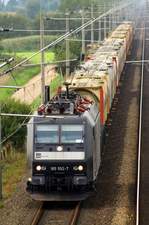 MRCE/CFL Cargo 185 552-7 mit dem Zementzug aus Dänemark auf dem Weg nach zum Werksbhf Deuna.