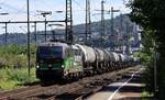 ELL/ELOC/RailForceOne 193 742-4 REV/MMAL/19.12.18 mit Kesselzug Durchfahrt Bingen.