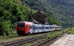 Umleiterzug...DB Süwex 429 104/604 + 429 100/600 als RE2 nach Koblenz Hbf. Kaub 05.08.2024