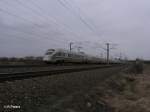 411 053 auf dem Weg nach Leipzig bei Borsdorf.