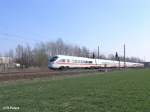 411 072  Bamberg  als ICE 1608 Leipzig - Berlin HBF (Tief) bei Podelwitz.