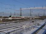 411 059-9 „Passau“ erreicht Leipzig HBF mit den ICE 1555 Dresden HBF.